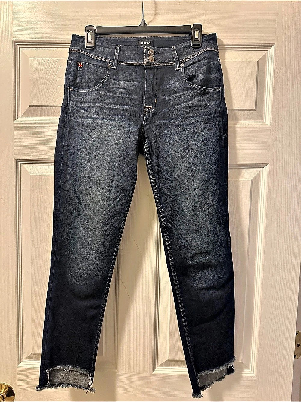 Women’s Hudson Dark Denim Raw/Frayed Hem Jeans - Size 29